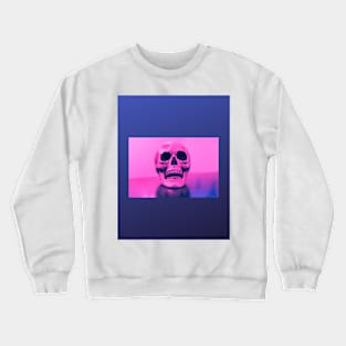 pink skull on table Crewneck Sweatshirt